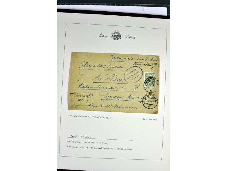 1811/1917, 35 Briefe, Karten und Ganzsachen, dabei Kirchspielbriefe, Reco, Wertbriefe, Kreispost Wenden, Sonderstempel 700 Ja