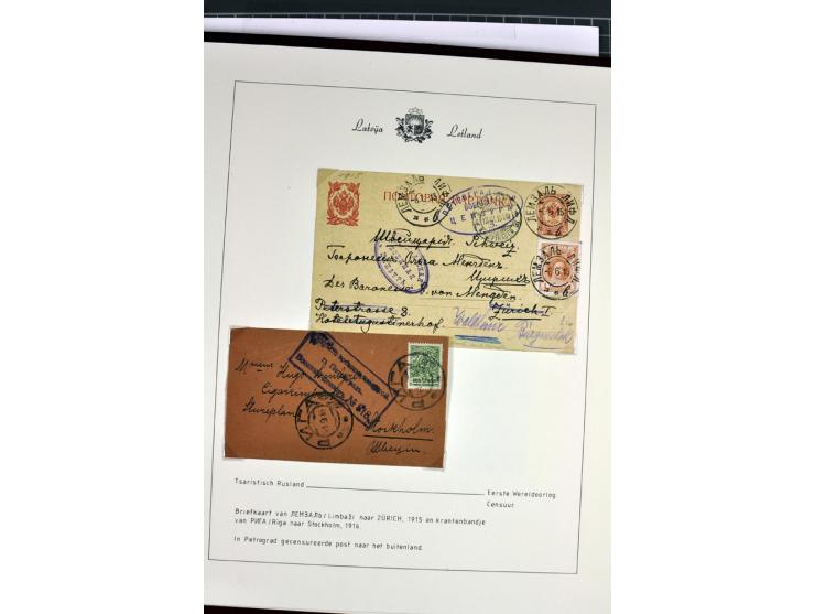 1811/1917, 35 Briefe, Karten und Ganzsachen, dabei Kirchspielbriefe, Reco, Wertbriefe, Kreispost Wenden, Sonderstempel 700 Ja