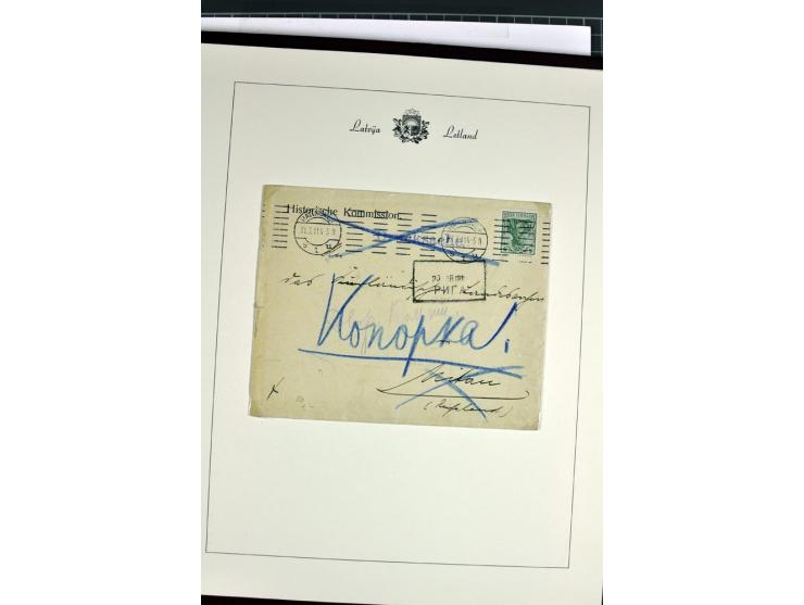 1811/1917, 35 Briefe, Karten und Ganzsachen, dabei Kirchspielbriefe, Reco, Wertbriefe, Kreispost Wenden, Sonderstempel 700 Ja
