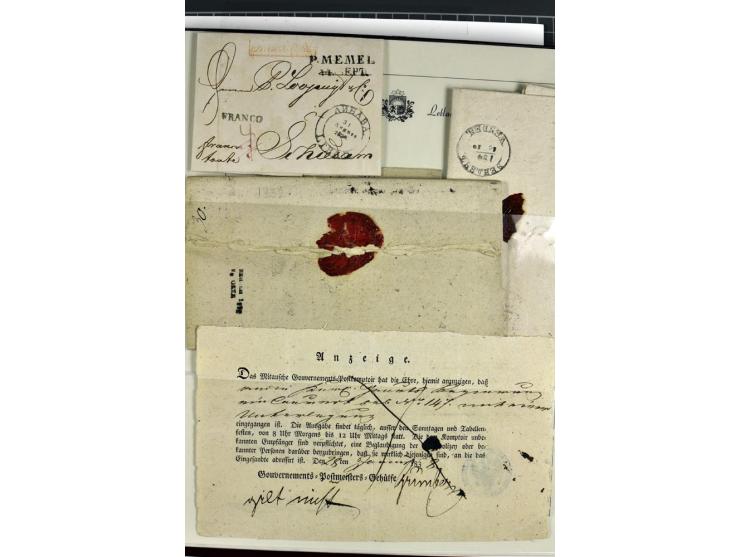 1811/1917, 35 Briefe, Karten und Ganzsachen, dabei Kirchspielbriefe, Reco, Wertbriefe, Kreispost Wenden, Sonderstempel 700 Ja
