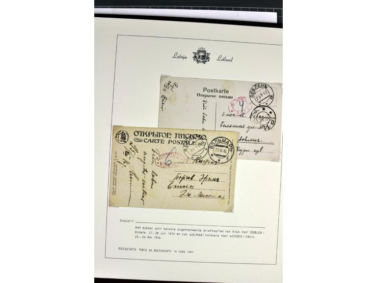 1811/1917, 35 Briefe, Karten und Ganzsachen, dabei Kirchspielbriefe, Reco, Wertbriefe, Kreispost Wenden, Sonderstempel 700 Ja