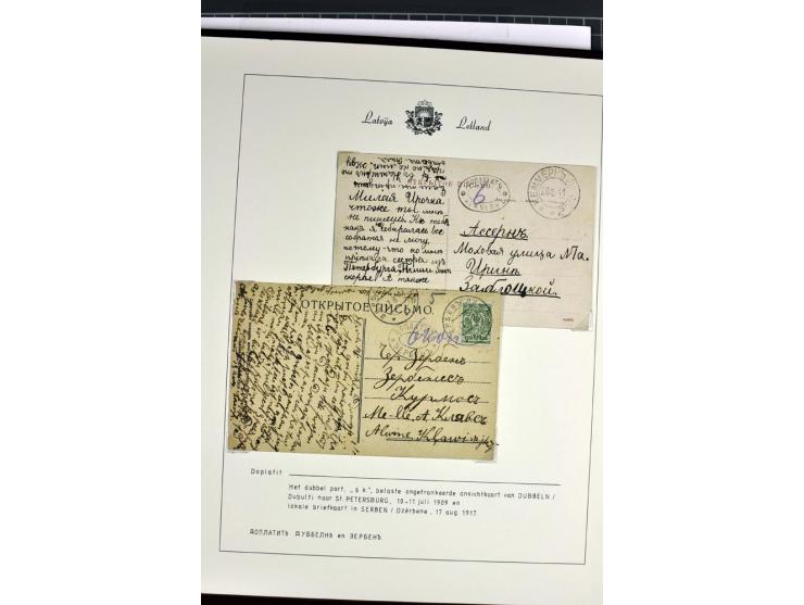 1811/1917, 35 Briefe, Karten und Ganzsachen, dabei Kirchspielbriefe, Reco, Wertbriefe, Kreispost Wenden, Sonderstempel 700 Ja