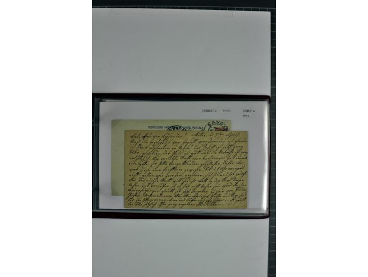 1860/1915, 55 Briefe, Karten und Ganzsachen mit kyrillischen Poststempeln aus Kurland von Bauske bis Jakobstadt