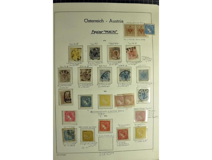 1850/1985 (ca.), postfrische, ungebrauchte und gestempelte Sammlung , gut besetzt mit u.a. Dollfuß und Blitz/Maske, teils etw