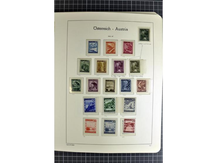 1850/1985 (ca.), postfrische, ungebrauchte und gestempelte Sammlung , gut besetzt mit u.a. Dollfuß und Blitz/Maske, teils etw
