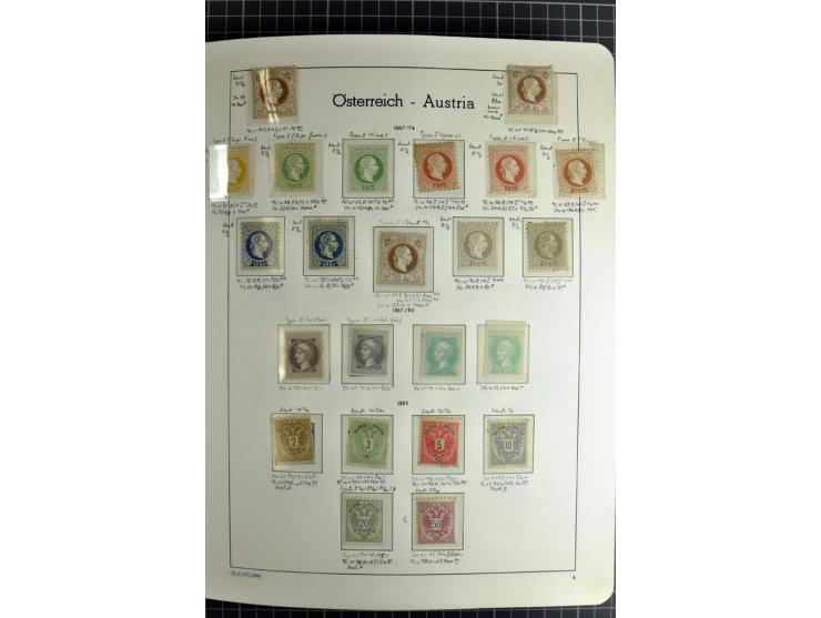 1850/1985 (ca.), postfrische, ungebrauchte und gestempelte Sammlung , gut besetzt mit u.a. Dollfuß und Blitz/Maske, teils etw