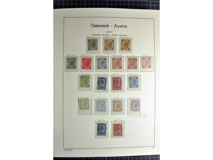1850/1985 (ca.), postfrische, ungebrauchte und gestempelte Sammlung , gut besetzt mit u.a. Dollfuß und Blitz/Maske, teils etw