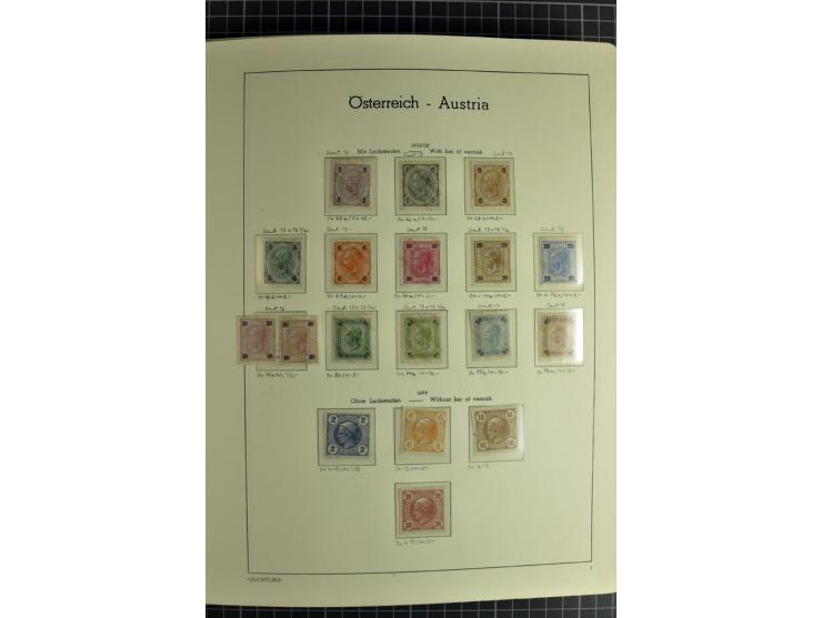 1850/1985 (ca.), postfrische, ungebrauchte und gestempelte Sammlung , gut besetzt mit u.a. Dollfuß und Blitz/Maske, teils etw