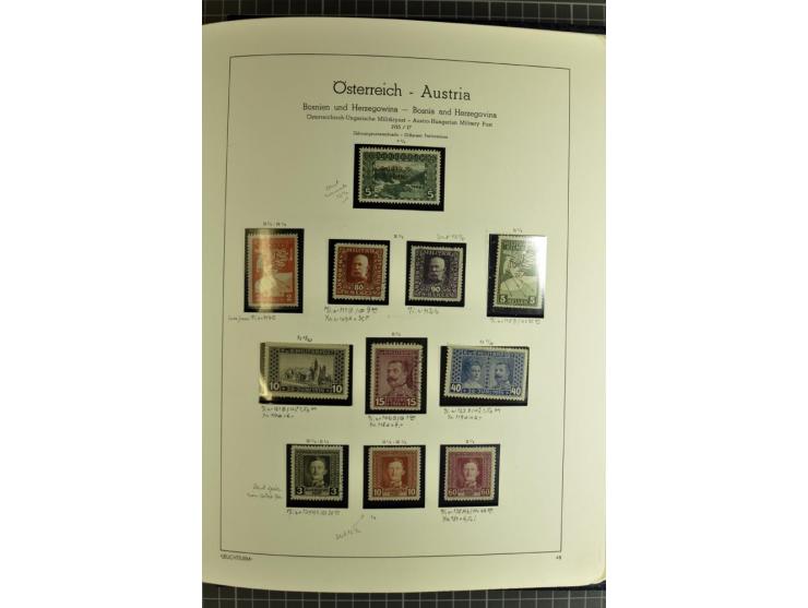 1850/1985 (ca.), postfrische, ungebrauchte und gestempelte Sammlung , gut besetzt mit u.a. Dollfuß und Blitz/Maske, teils etw
