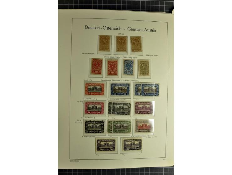 1850/1985 (ca.), postfrische, ungebrauchte und gestempelte Sammlung , gut besetzt mit u.a. Dollfuß und Blitz/Maske, teils etw