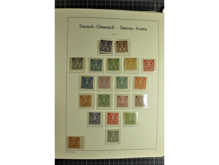 1850/1985 (ca.), postfrische, ungebrauchte und gestempelte Sammlung , gut besetzt mit u.a. Dollfuß und Blitz/Maske, teils etw