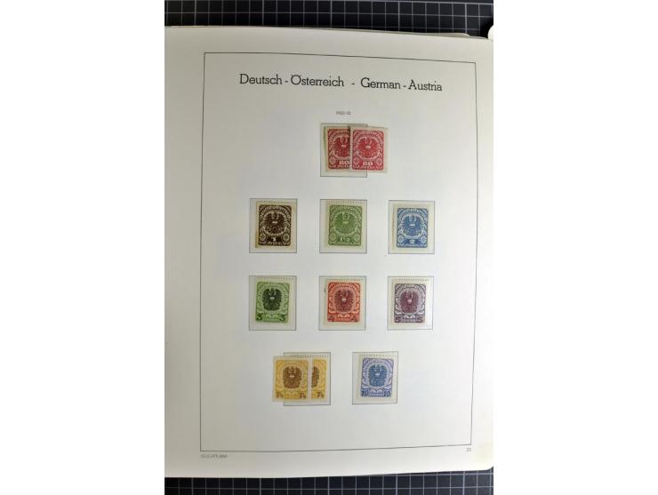 1850/1985 (ca.), postfrische, ungebrauchte und gestempelte Sammlung , gut besetzt mit u.a. Dollfuß und Blitz/Maske, teils etw