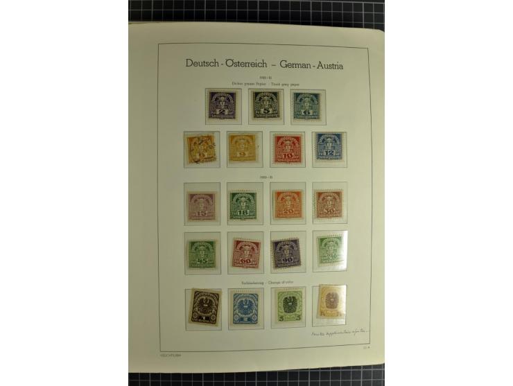 1850/1985 (ca.), postfrische, ungebrauchte und gestempelte Sammlung , gut besetzt mit u.a. Dollfuß und Blitz/Maske, teils etw