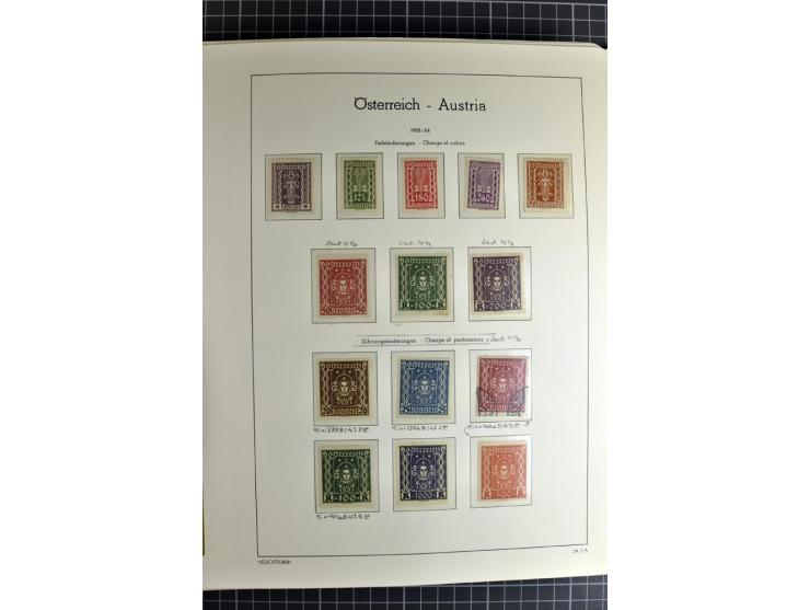 1850/1985 (ca.), postfrische, ungebrauchte und gestempelte Sammlung , gut besetzt mit u.a. Dollfuß und Blitz/Maske, teils etw