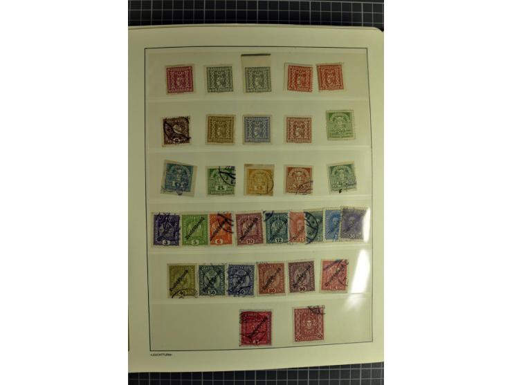 1850/1985 (ca.), postfrische, ungebrauchte und gestempelte Sammlung , gut besetzt mit u.a. Dollfuß und Blitz/Maske, teils etw