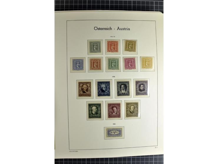 1850/1985 (ca.), postfrische, ungebrauchte und gestempelte Sammlung , gut besetzt mit u.a. Dollfuß und Blitz/Maske, teils etw