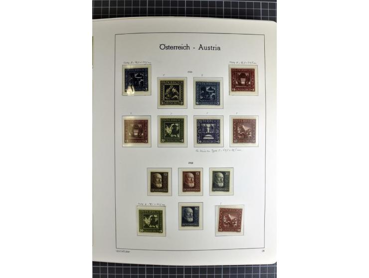 1850/1985 (ca.), postfrische, ungebrauchte und gestempelte Sammlung , gut besetzt mit u.a. Dollfuß und Blitz/Maske, teils etw