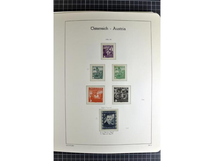 1850/1985 (ca.), postfrische, ungebrauchte und gestempelte Sammlung , gut besetzt mit u.a. Dollfuß und Blitz/Maske, teils etw