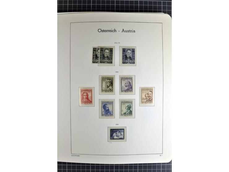 1850/1985 (ca.), postfrische, ungebrauchte und gestempelte Sammlung , gut besetzt mit u.a. Dollfuß und Blitz/Maske, teils etw