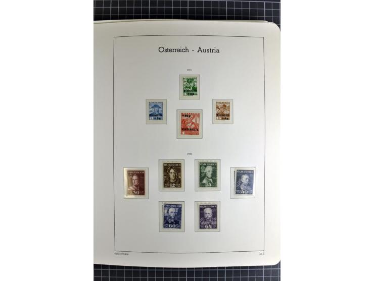 1850/1985 (ca.), postfrische, ungebrauchte und gestempelte Sammlung , gut besetzt mit u.a. Dollfuß und Blitz/Maske, teils etw