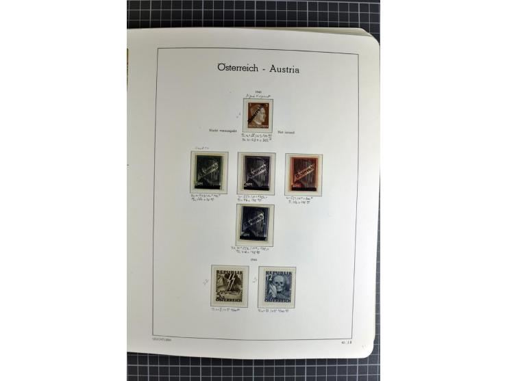 1850/1985 (ca.), postfrische, ungebrauchte und gestempelte Sammlung , gut besetzt mit u.a. Dollfuß und Blitz/Maske, teils etw