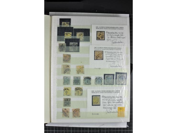 1850/1937, gestempelte Sammlung mit u.a. Mi.-Nr. 1 (7), 2 (3), 161-77, 555, 556, 558 etc., dazu Porto und Gebiete