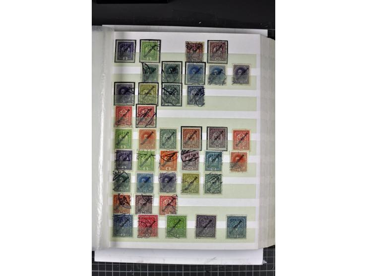 1850/1937, gestempelte Sammlung mit u.a. Mi.-Nr. 1 (7), 2 (3), 161-77, 555, 556, 558 etc., dazu Porto und Gebiete