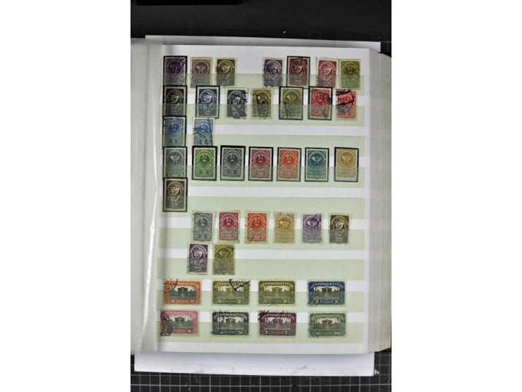 1850/1937, gestempelte Sammlung mit u.a. Mi.-Nr. 1 (7), 2 (3), 161-77, 555, 556, 558 etc., dazu Porto und Gebiete