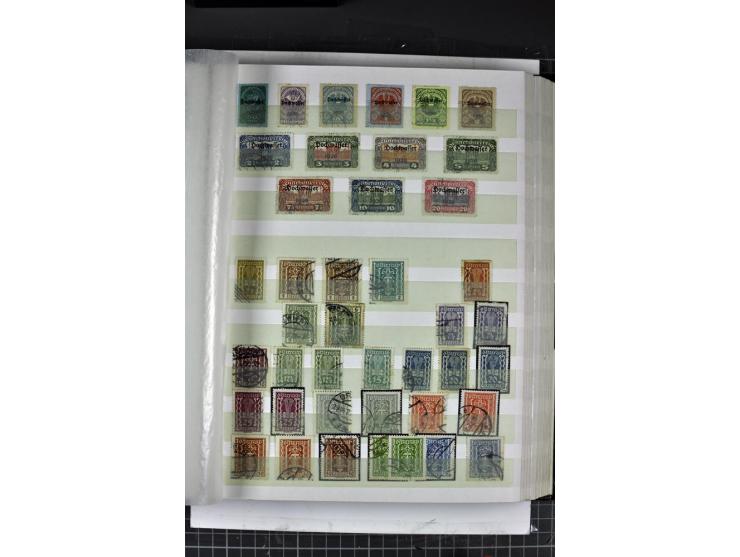 1850/1937, gestempelte Sammlung mit u.a. Mi.-Nr. 1 (7), 2 (3), 161-77, 555, 556, 558 etc., dazu Porto und Gebiete
