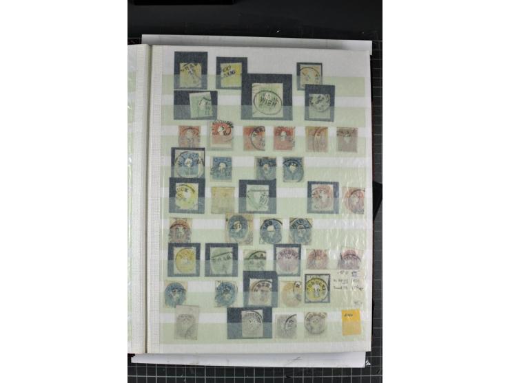 1850/1937, gestempelte Sammlung mit u.a. Mi.-Nr. 1 (7), 2 (3), 161-77, 555, 556, 558 etc., dazu Porto und Gebiete