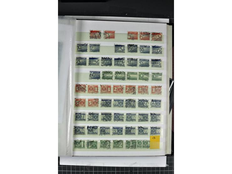 1850/1937, gestempelte Sammlung mit u.a. Mi.-Nr. 1 (7), 2 (3), 161-77, 555, 556, 558 etc., dazu Porto und Gebiete