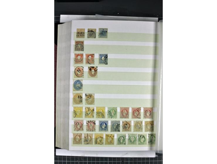 1850/1937, gestempelte Sammlung mit u.a. Mi.-Nr. 1 (7), 2 (3), 161-77, 555, 556, 558 etc., dazu Porto und Gebiete