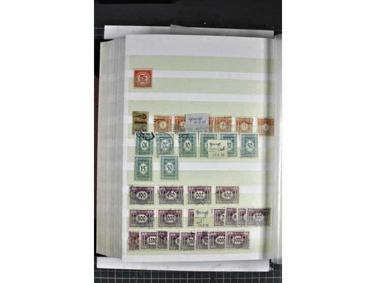 1850/1937, gestempelte Sammlung mit u.a. Mi.-Nr. 1 (7), 2 (3), 161-77, 555, 556, 558 etc., dazu Porto und Gebiete