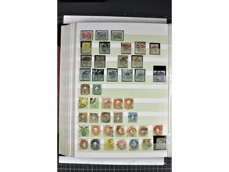 1850/1937, gestempelte Sammlung mit u.a. Mi.-Nr. 1 (7), 2 (3), 161-77, 555, 556, 558 etc., dazu Porto und Gebiete