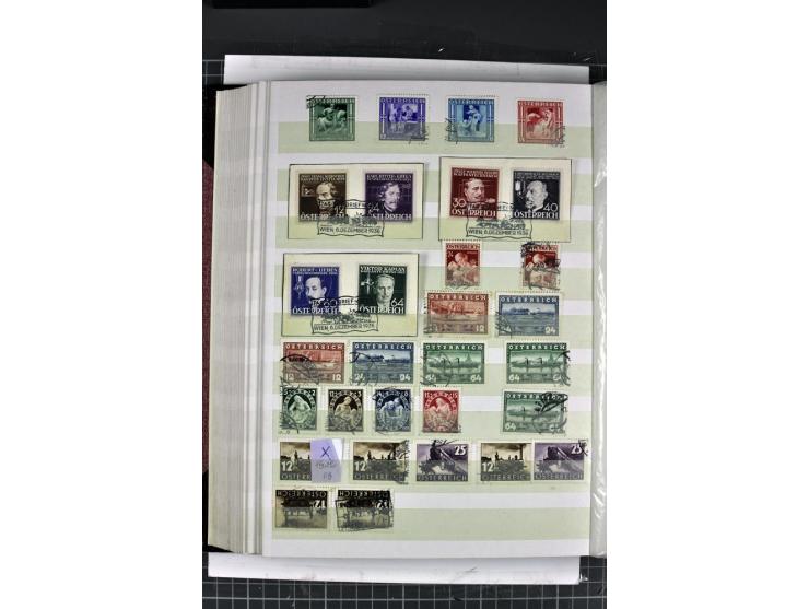1850/1937, gestempelte Sammlung mit u.a. Mi.-Nr. 1 (7), 2 (3), 161-77, 555, 556, 558 etc., dazu Porto und Gebiete