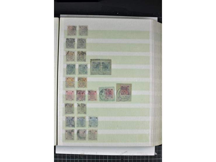 1850/1937, gestempelte Sammlung mit u.a. Mi.-Nr. 1 (7), 2 (3), 161-77, 555, 556, 558 etc., dazu Porto und Gebiete