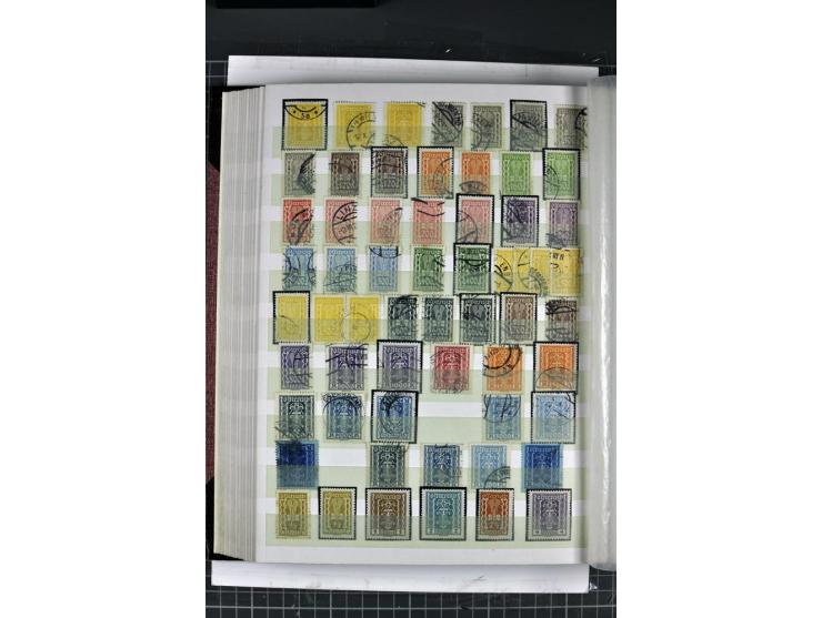 1850/1937, gestempelte Sammlung mit u.a. Mi.-Nr. 1 (7), 2 (3), 161-77, 555, 556, 558 etc., dazu Porto und Gebiete