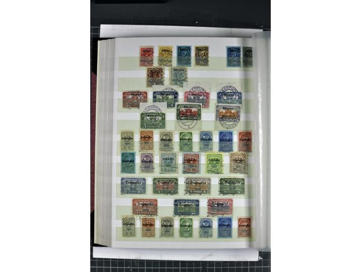 1850/1937, gestempelte Sammlung mit u.a. Mi.-Nr. 1 (7), 2 (3), 161-77, 555, 556, 558 etc., dazu Porto und Gebiete