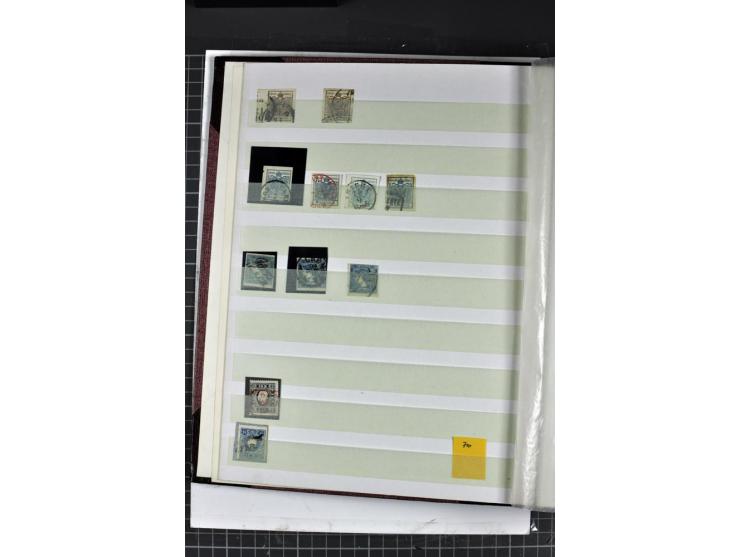1850/1937, gestempelte Sammlung mit u.a. Mi.-Nr. 1 (7), 2 (3), 161-77, 555, 556, 558 etc., dazu Porto und Gebiete