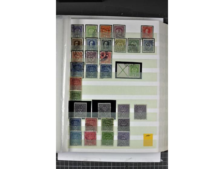 1850/1937, gestempelte Sammlung mit u.a. Mi.-Nr. 1 (7), 2 (3), 161-77, 555, 556, 558 etc., dazu Porto und Gebiete