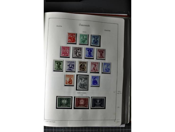1945/74, postfrische Sammlung, in den Hauptnr. kpl. mit Renner-Blocks