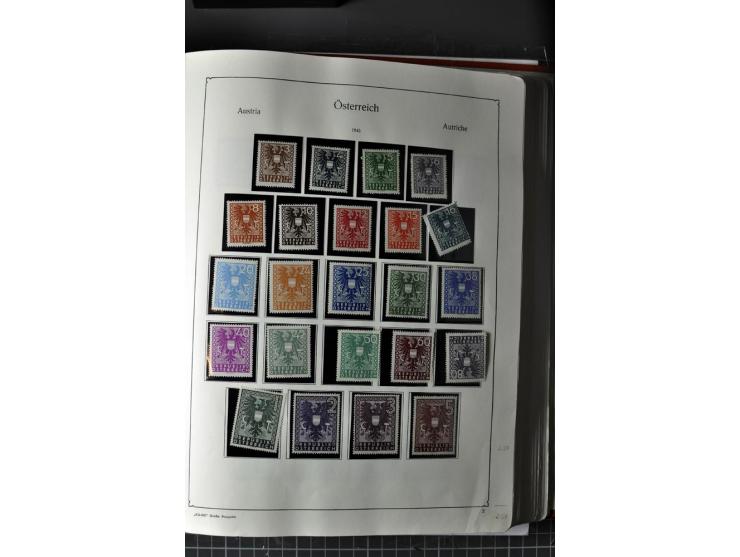 1945/74, postfrische Sammlung, in den Hauptnr. kpl. mit Renner-Blocks