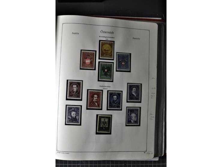 1945/74, postfrische Sammlung, in den Hauptnr. kpl. mit Renner-Blocks