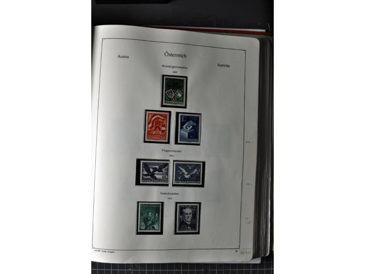 1945/74, postfrische Sammlung, in den Hauptnr. kpl. mit Renner-Blocks