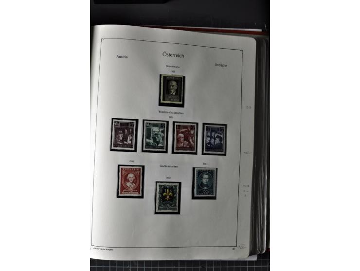 1945/74, postfrische Sammlung, in den Hauptnr. kpl. mit Renner-Blocks