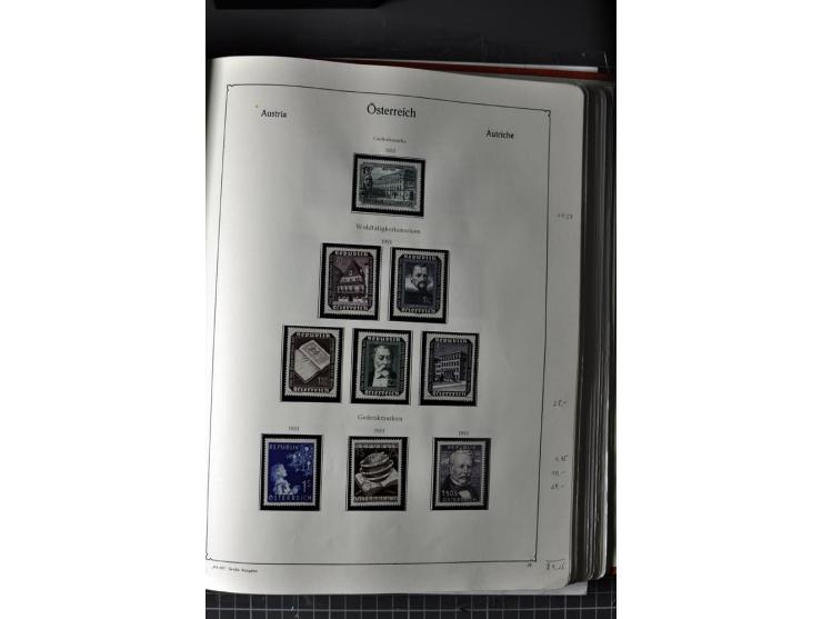 1945/74, postfrische Sammlung, in den Hauptnr. kpl. mit Renner-Blocks