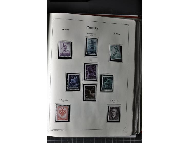 1945/74, postfrische Sammlung, in den Hauptnr. kpl. mit Renner-Blocks