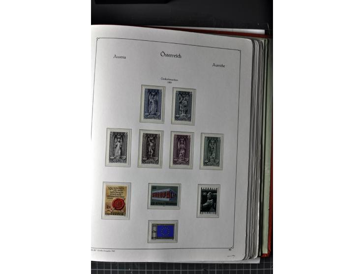 1945/74, postfrische Sammlung, in den Hauptnr. kpl. mit Renner-Blocks