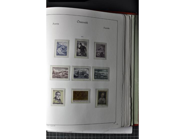 1945/74, postfrische Sammlung, in den Hauptnr. kpl. mit Renner-Blocks