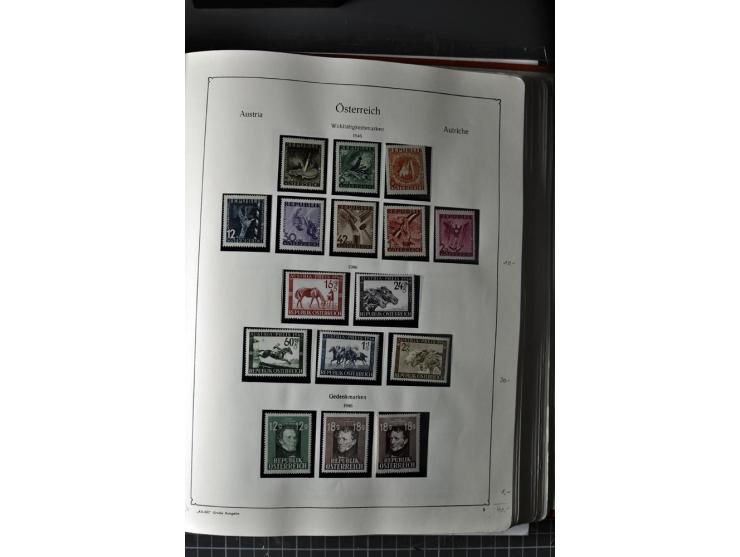 1945/74, postfrische Sammlung, in den Hauptnr. kpl. mit Renner-Blocks